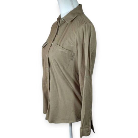 BILLABONG ARMY GREEN BUTTON DOWN SHIRT SZ.S EUC. - Picture 2 of 8